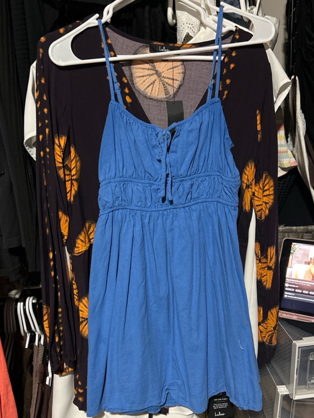 Lulu's Bright Blue Spaghetti Strap Dress